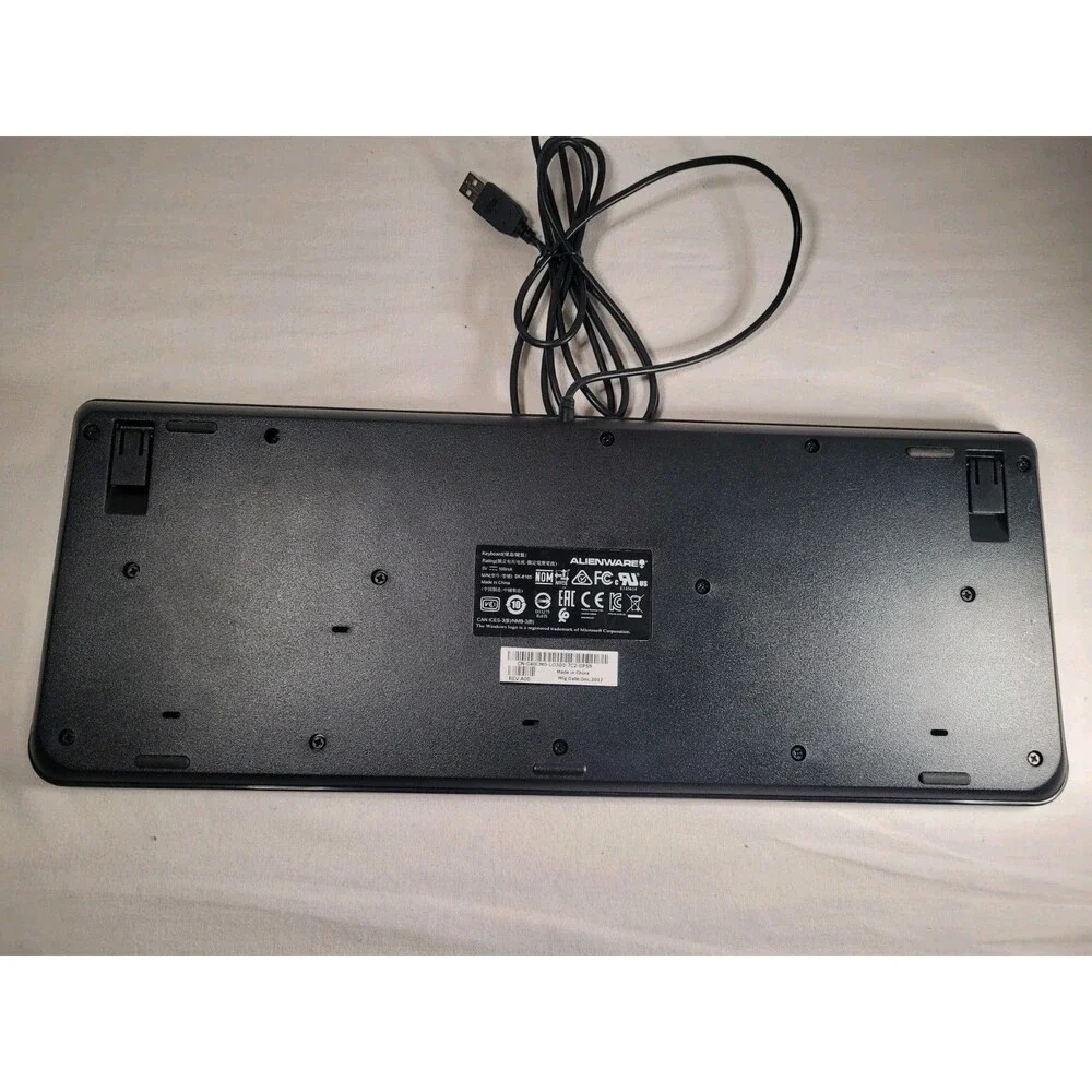 Dell Alienware Black USB Wired Computer PC Gaming Multimedia Keyboard SK-8165